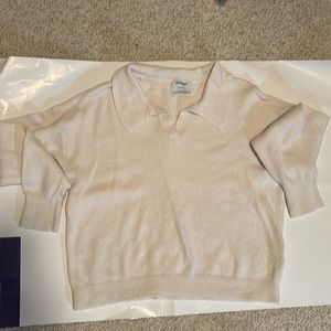 old navy cream/white sweater